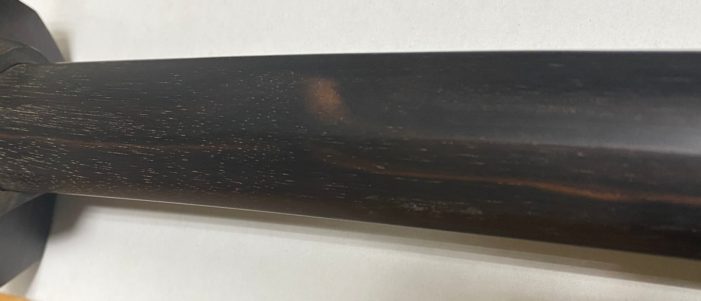 縞黒檀 鍔付き木刀　Stripe Ebony Bokuto with Tsuba